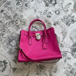 Hot Pink Michael Kors Hamilton Bag